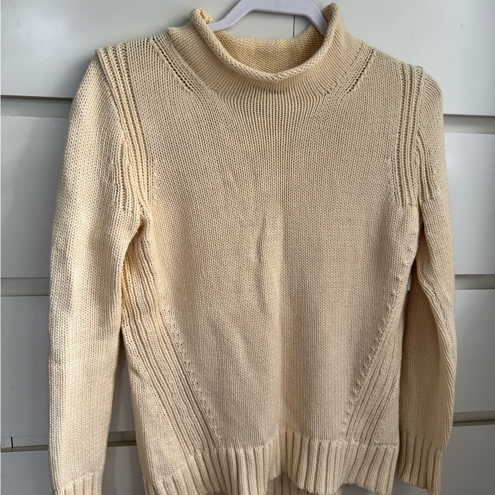 J. Crew Cream Turtleneck Sweater